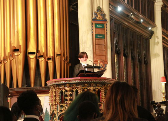 Carol Service 2021 - reading by our students